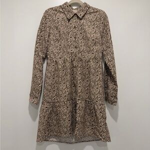 Roolee Brown Floral Mini Dress